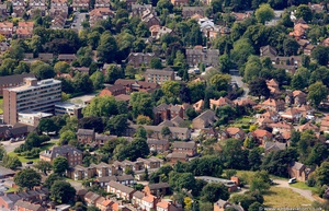  leafy suburbs of   Sale Cheshire  from the air