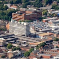 Stanley Square Shopping Centre & Sale Town Centre  from the air