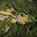 Bramhall Hall  Tudor manor house Stockport   from the air