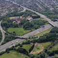 Cheadle Stockport Cheshire aerial photograph