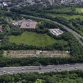 Heathside Park Allotments   Cheadle Heath Stockport  Cheshire aerial photograph