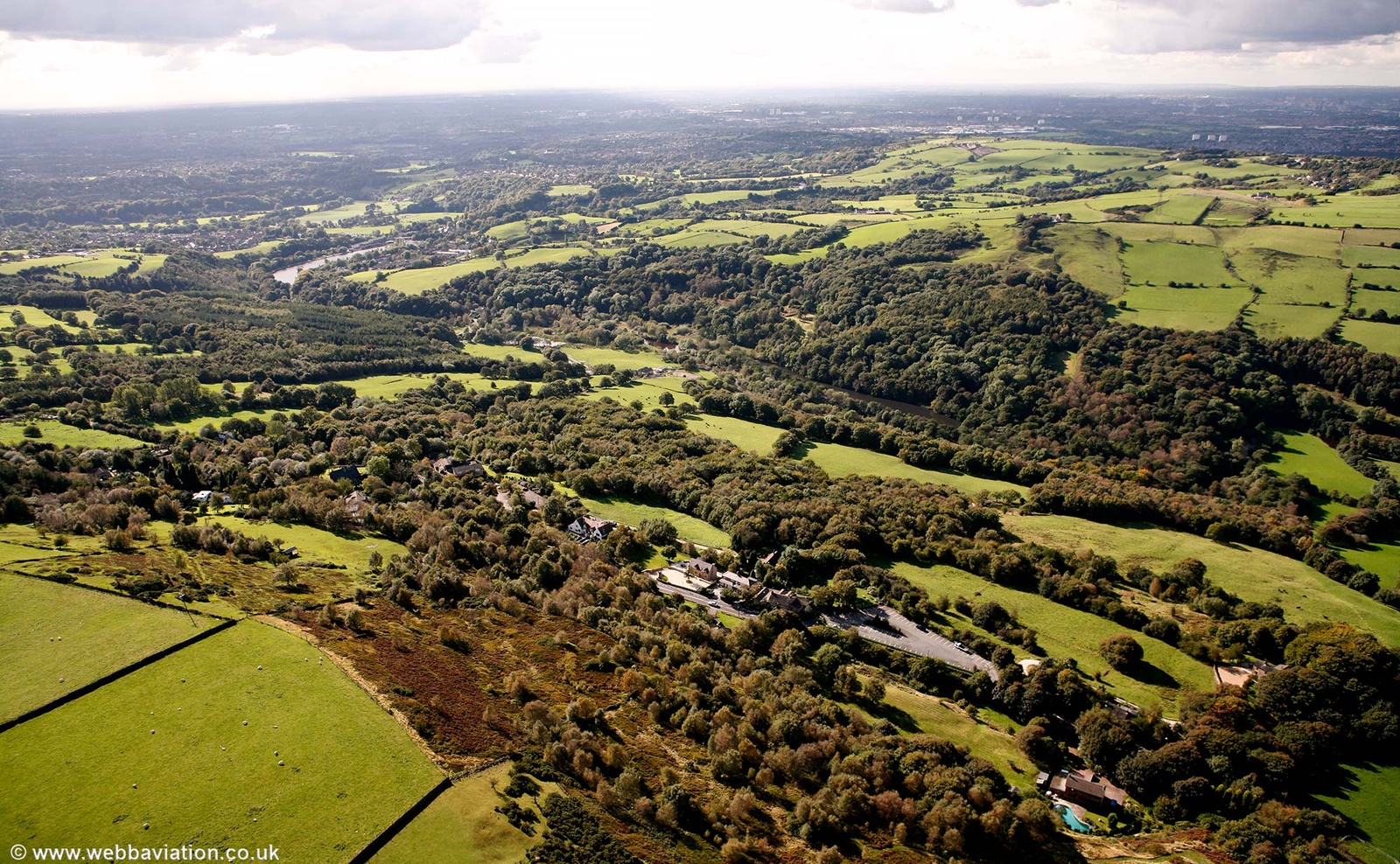 Etherow Country Park, Compstall from the air