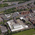Chesergate and Wood Street Stockport SK3 from the air