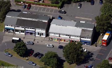 Arundel Ave shops Hazel Grove Stockport SK7 5L from the air