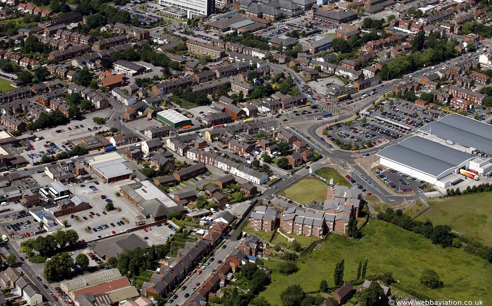 London Rd / Buxton Road  Hazel Grove Stockport SK7  from the air