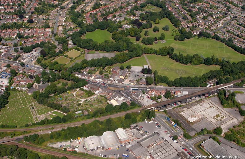 A6 Buxton Rd  Hazel Grove Stockport from the air