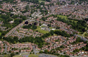 Heaton Norris Stockport SK4  from the air