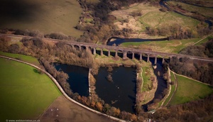 Tame Viaduct at Reddish Vale from the air