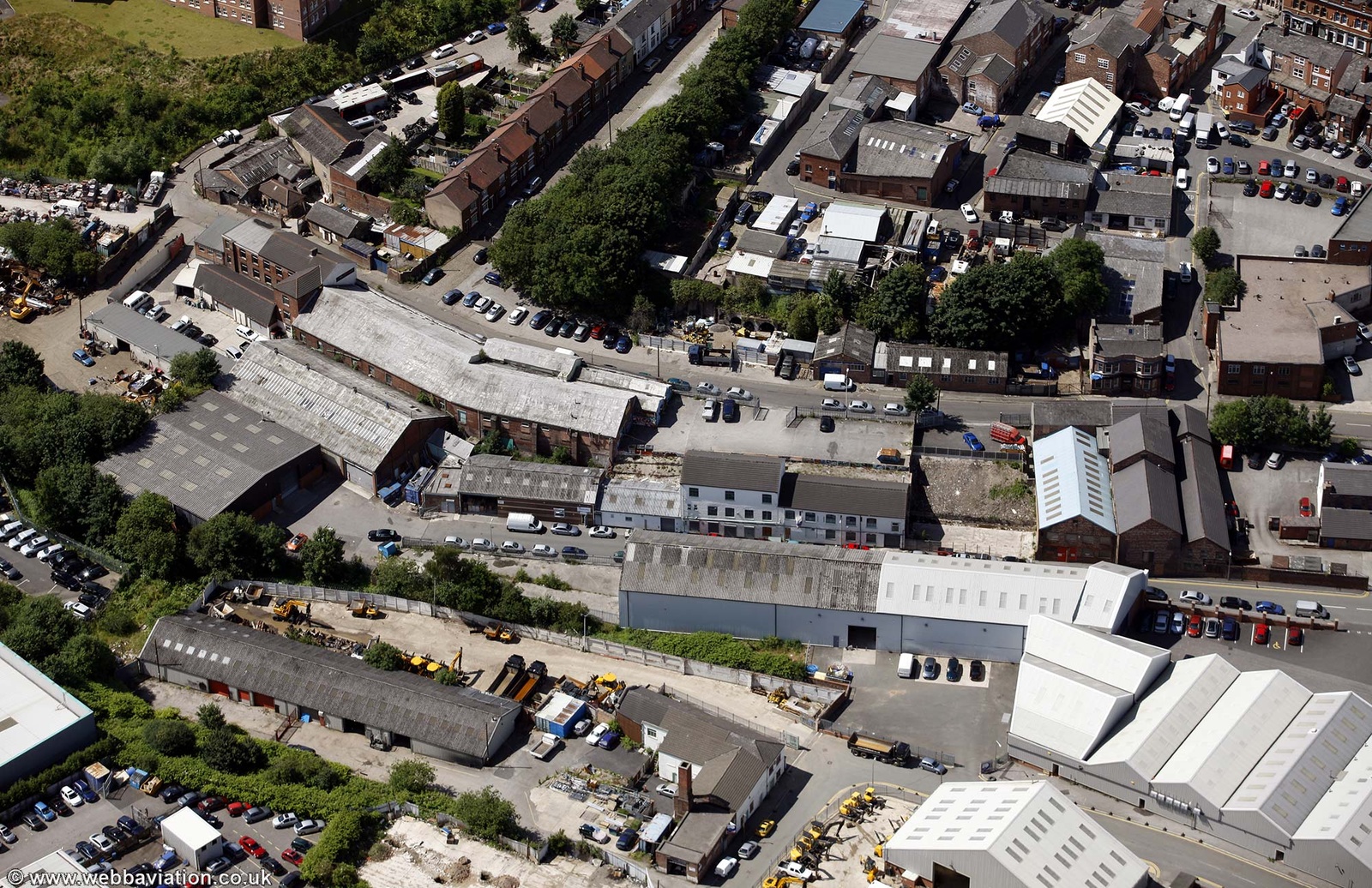 Canal St & Joules St  Stockport from the air