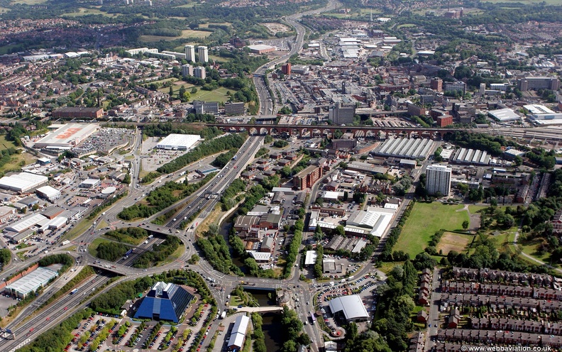 Stockport  Cheshire from the air