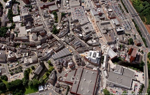 Stockport town centre  from the air