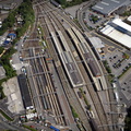 Stockport railway station from the air