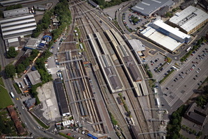 Stockport railway station from the air