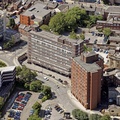 Heron House & Victoria House Stockport  from the air