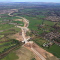 construction of the Manchester Airport Eastern Link  (MAELR) aka A555 / Manchester Airport relief road Stockport aerial photograph