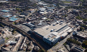  Golden Square Shopping Centre, Warrington town centre  from the air