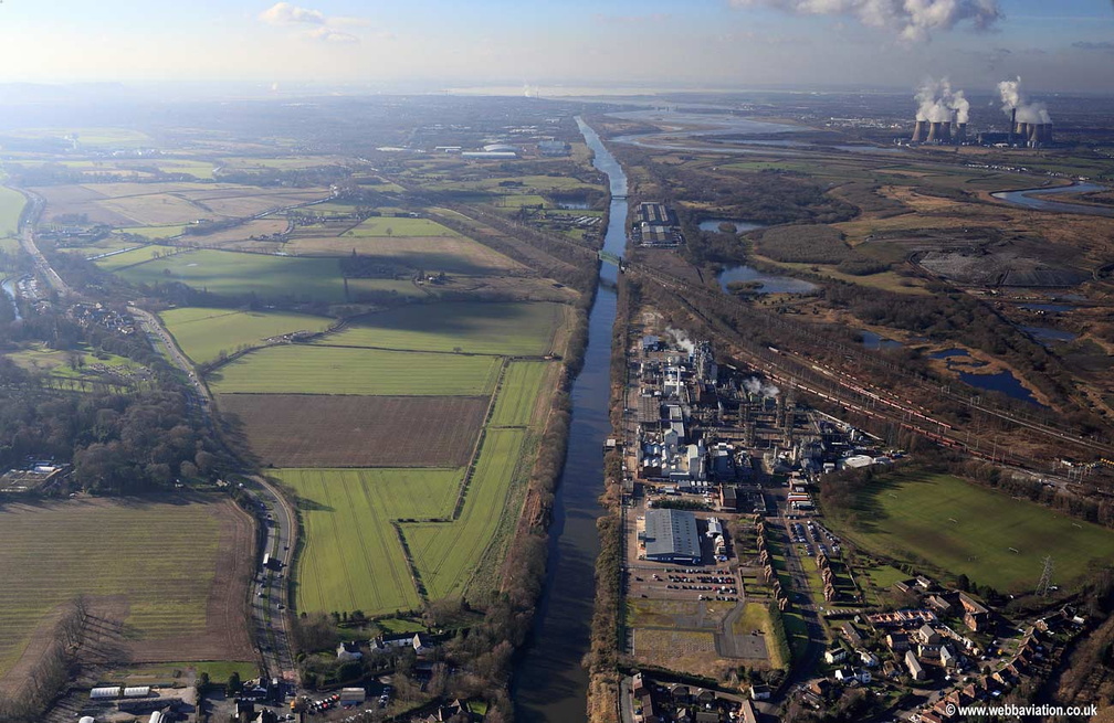 Manchester Ship Canal at Warrington aerial photograph