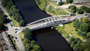 London Road swing bridge, Stockton Heath Warrington from the air