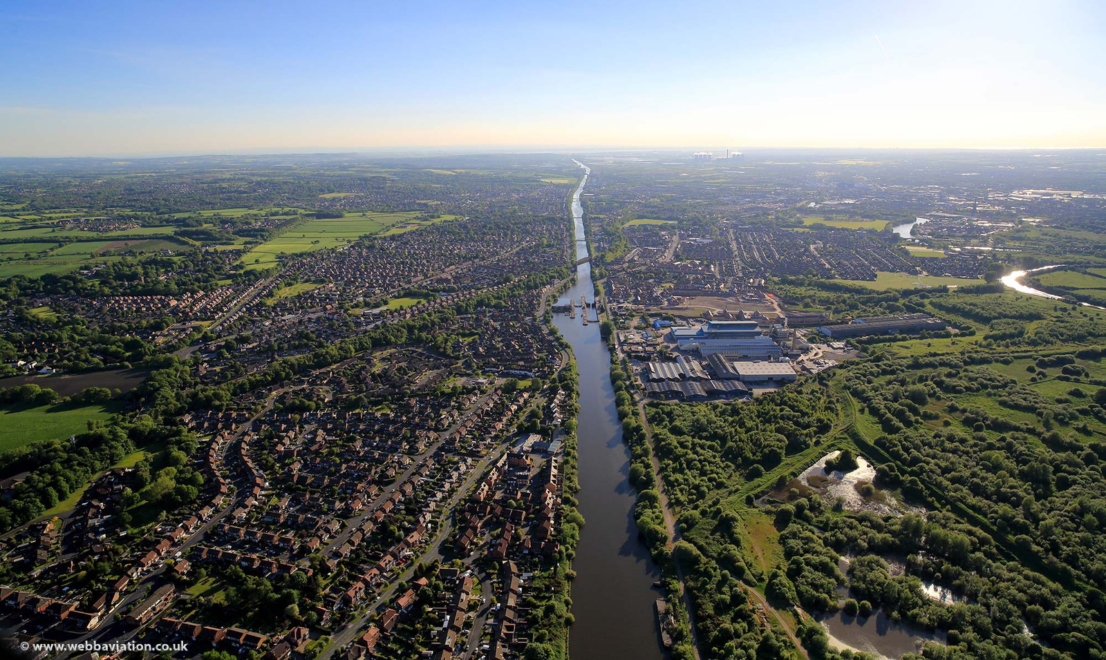 Manchester Ship Canal from the air