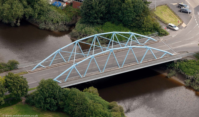 Park Boulevard Bridge Warrington  from the air