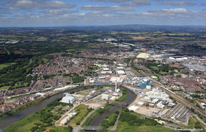 Warrington Transporter Bridge & vicinity aerial photograph