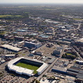 Warrington town centre  from the air