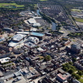 Warrington town centre  from the air