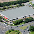 Pinners Brow Retail Park from the air