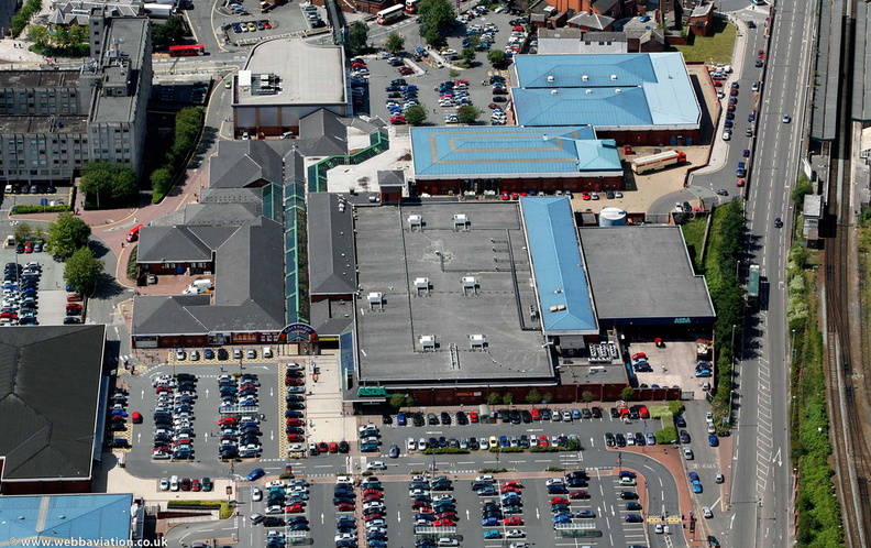 Asda Warrington Superstore from the air