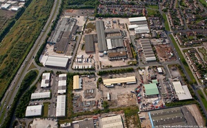 Everite Road Industrial Estate Widnes from the air