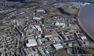 Halebank Industrial Estate, Halebank, Widnes, WA8 from the air