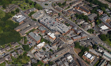 Wilmslow showing the area around   Church Street  from the air