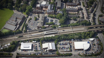 Wilmslow railway station from the air