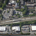 Wilmslow railway station from the air