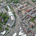 Wilmslow town centre from the air