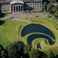 Charles Jencks "Landform" at  the Scottish National Gallery of Modern Art  Edinburgh from the air 