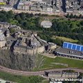 Edinburgh Castle   Edinburgh Scotland  UK aerial photograph