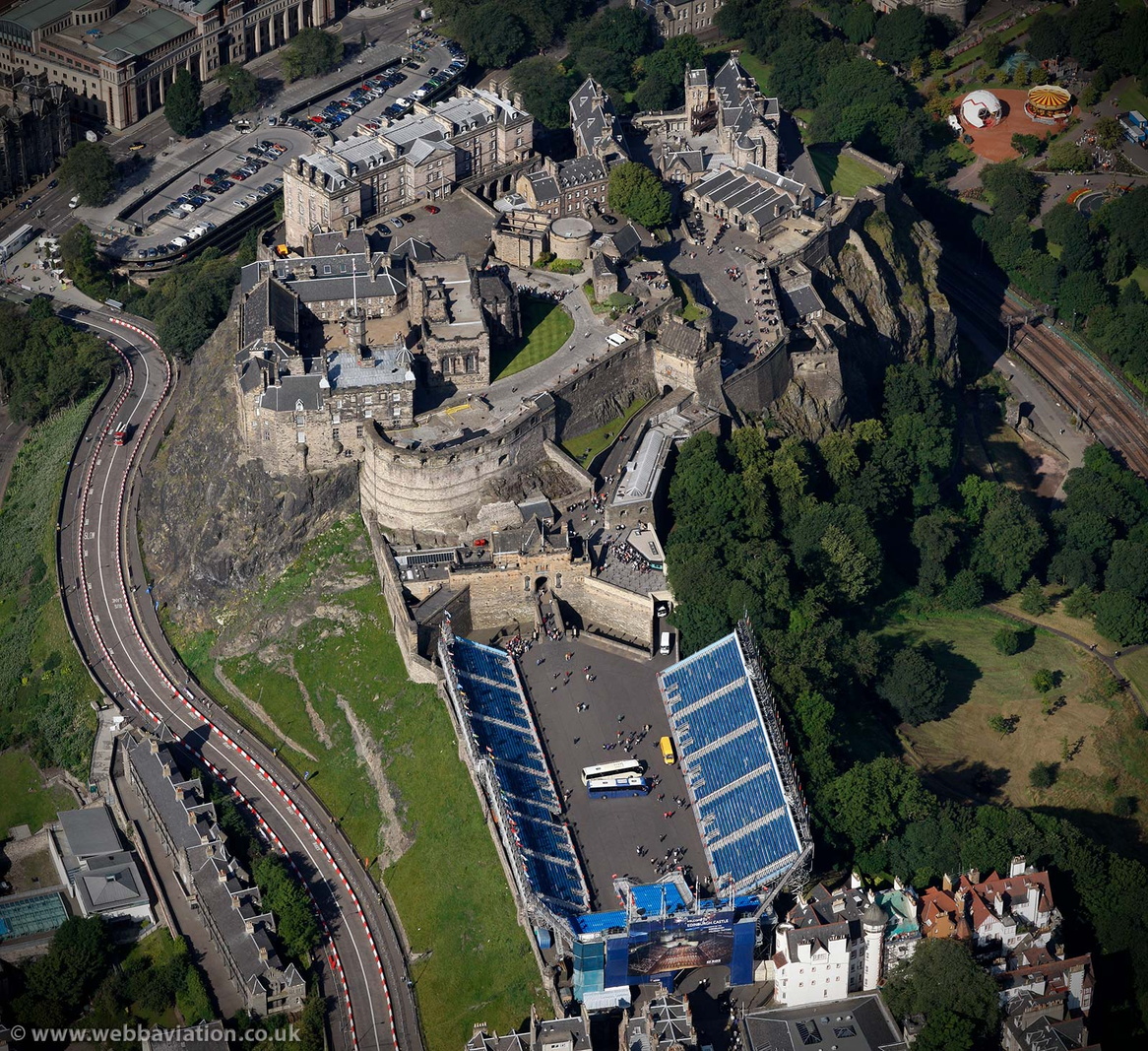 Edinburgh Castle from the air 