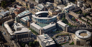 Exchange Place Edinburgh  from the air 