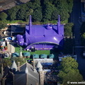 Channel 4 inverted Cow  Edinburgh Scotland  UK aerial photograph