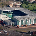 Celtic Park football stadium, home to  Celtic Football Club    from the air