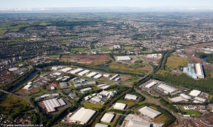 Clydesmill Industrial Estate Glasgow from the air