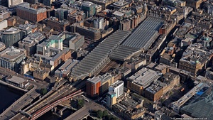 Glasgow Central station from the air