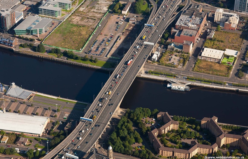 Kingston Bridge  Glasgow from the air