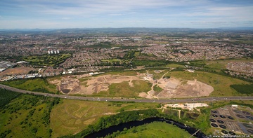 Mount Vernon Landfill waste site, Glasgow  aerial photo 