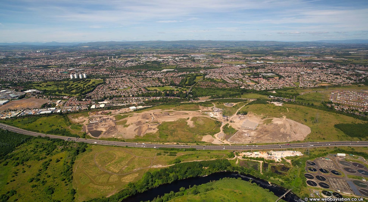 Mount Vernon Landfill waste site, Glasgow aerial photo | aerial