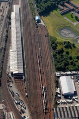 Polmadie Traction and Rolling Stock Maintenance Depot (T&RSMD)  Glasgow   from the air