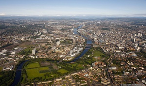 Glasgow Green from the air