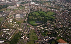 Tollcross &  Tollcross Park, Glasgow from the air