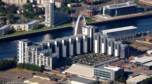  Lancefield Quay Apartments Glasgow from the air